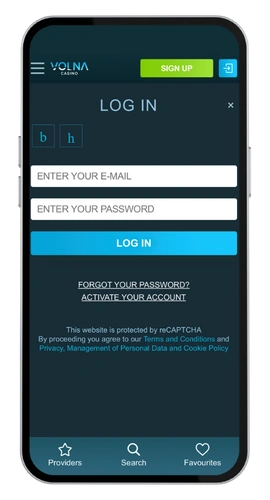 Volna Casino register